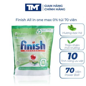 Viên rửa chén bát Finish Eco Powerball 0% 70 viên Finish EU