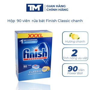 Viên rửa chén bát Finish Classic hương chanh 90 viên Finish EU